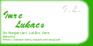 imre lukacs business card