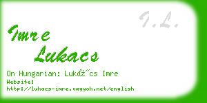 imre lukacs business card